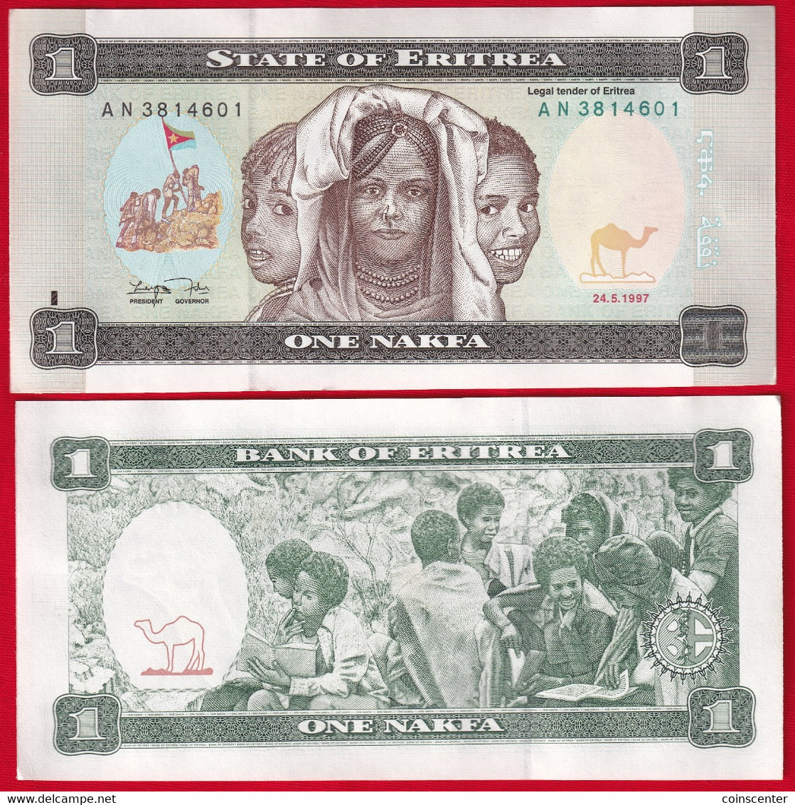 Eritrea 1 Nakfa 1997 P-1 UNC - Eritrea