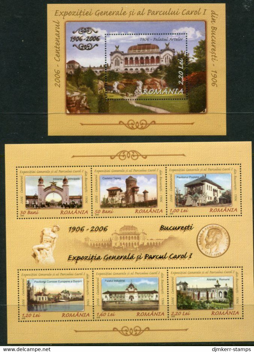 ROMANIA 2006 National Exhibition Centenary  Blocks MNH / **.  Michel Blocks 378-379 - Blocs-feuillets