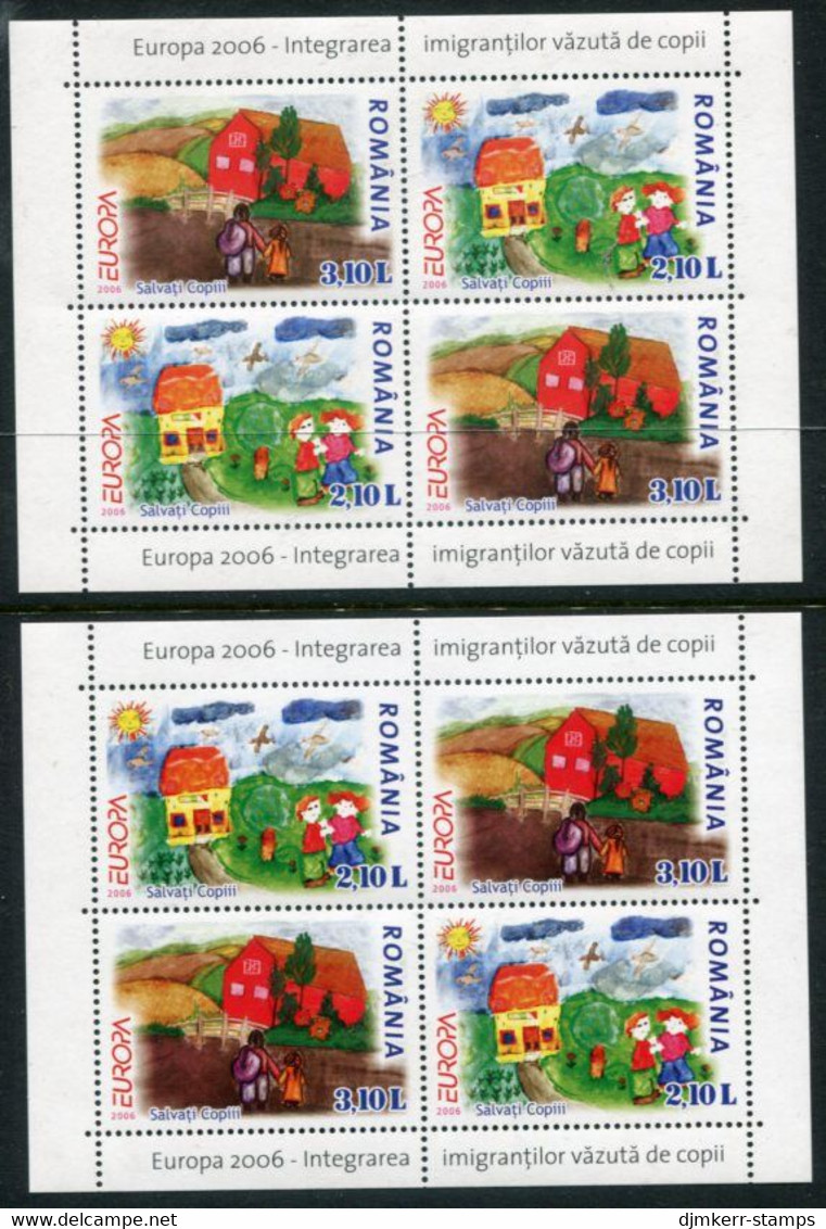 ROMANIA 2006 Europa: Integration Blocks.  Michel Blocks 374 I + II - Blocks & Sheetlets