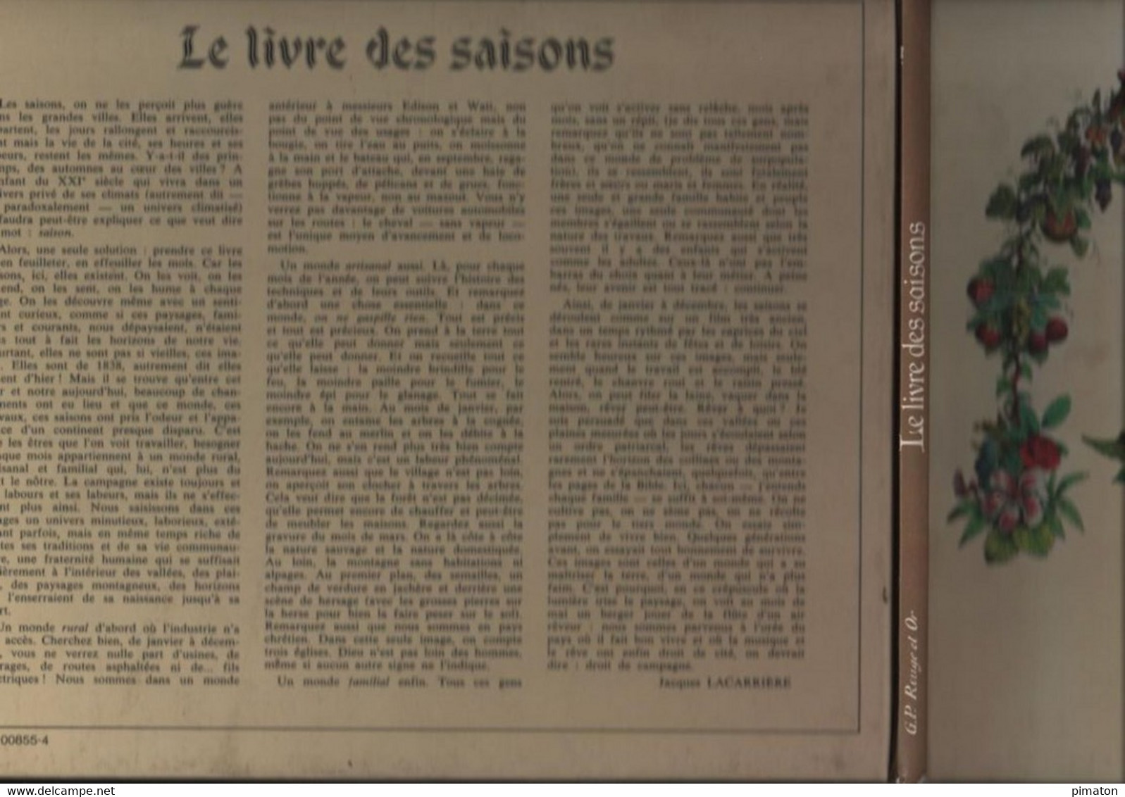 Le Livre Des Saisons  Images Pour La Jeunesse - Bibliotheque Rouge Et Or