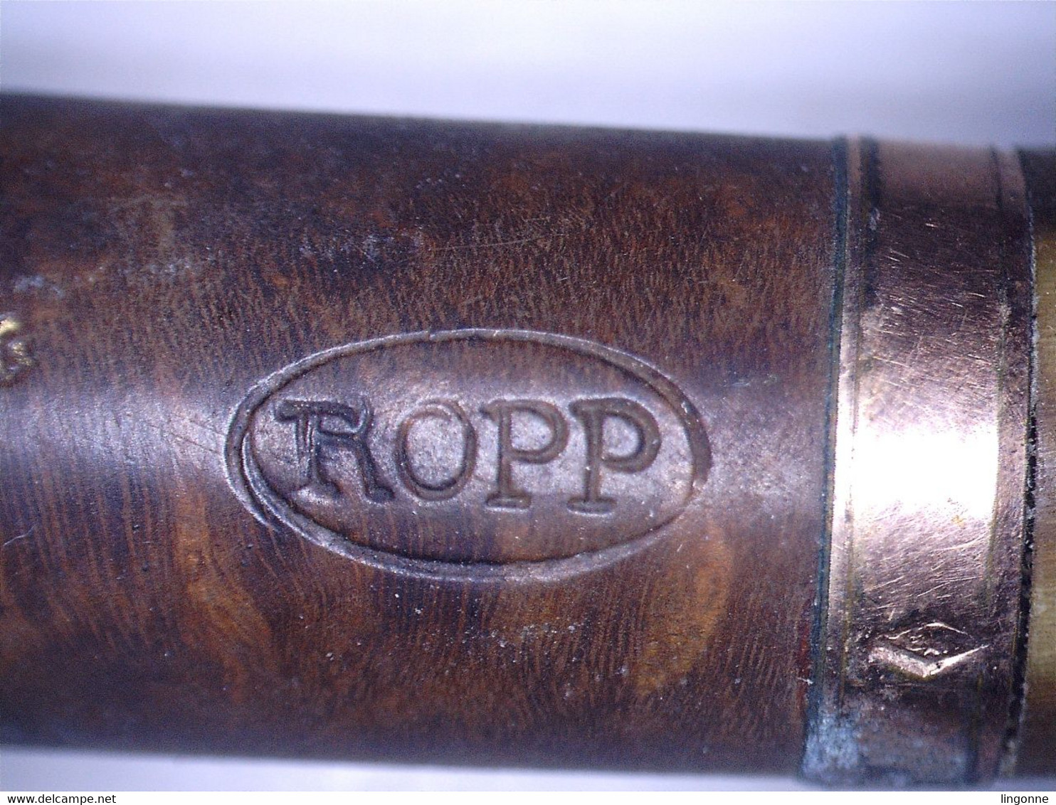 TRES RARE PIPE ROPP PNEUMATIC Breveté S.G.D.G Virole En Argent Date 1897 Ou 1898, à L'occasion De L'installation à Baume - Pijpen In Bruyèrehout