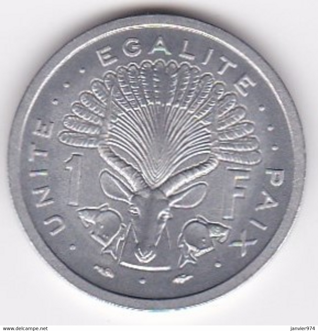 Djibouti 1 Franc ESSAI 1977 En Aluminium KM# E 1 - Djibouti