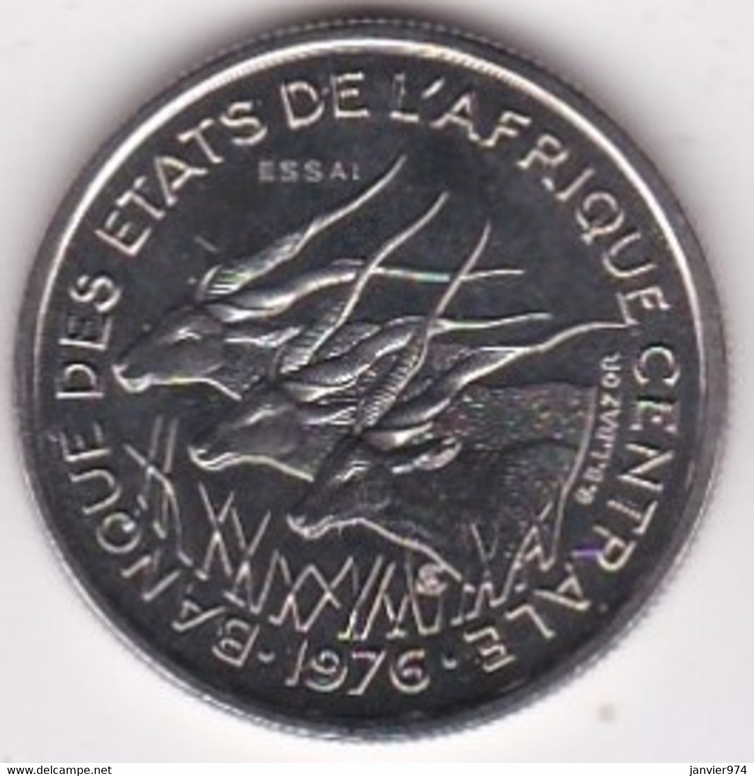 Republique Centrafricaine 50 Francs ESSAI 1976 B. Bronze Aluminium. KM# E 8 - Central African Republic