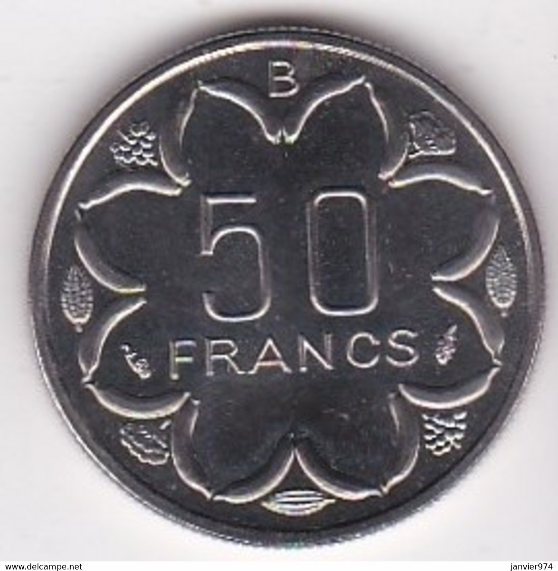 Republique Centrafricaine 50 Francs ESSAI 1976 B. Bronze Aluminium. KM# E 8 - República Centroafricana