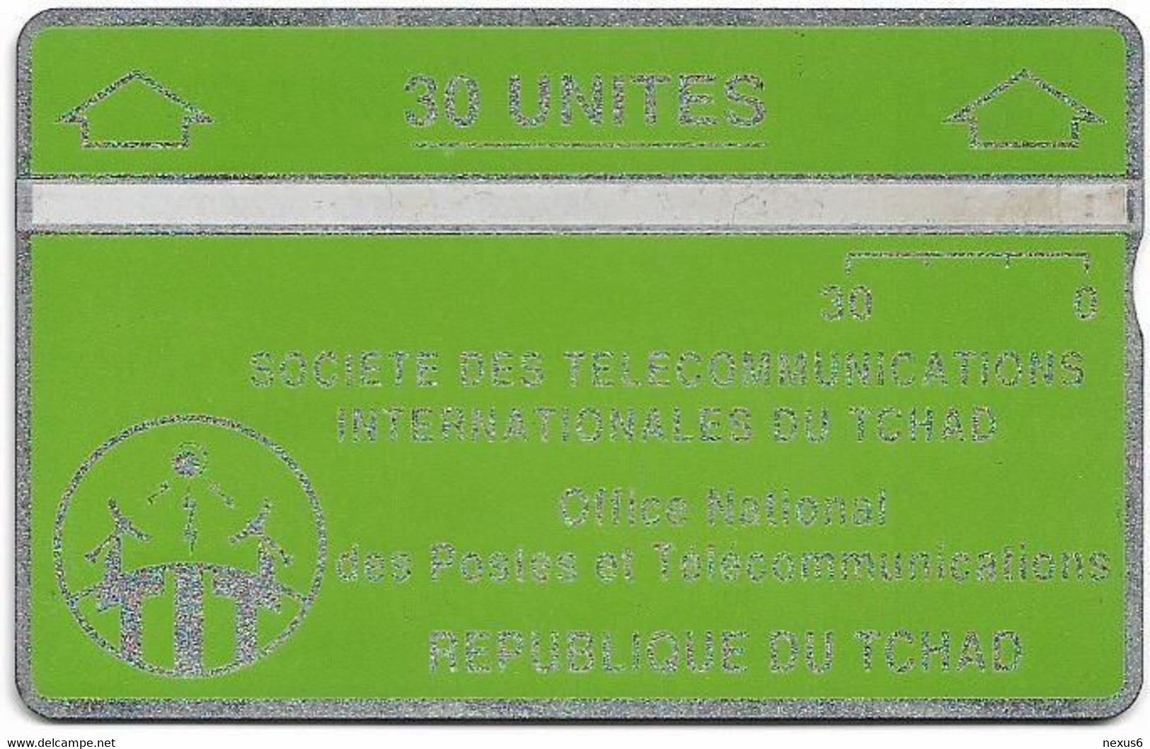 Chad - ONPT - L&G Optical - Green Card - 05.1991, 30U - 105B - 14.000ex, Used - Chad