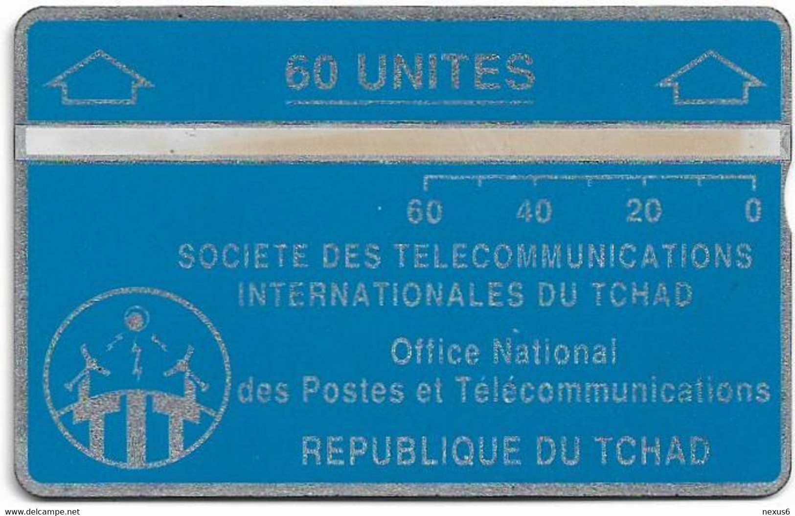 Chad - ONPT - L&G Optical - Blue Card - 01.1995, 60U - 501A - 16.000ex, Used - Tchad