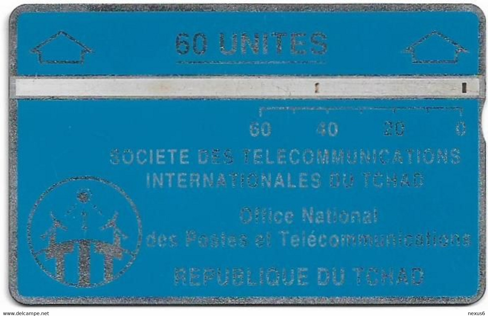 Chad - ONPT - L&G Optical - Blue Card - 04.1990, 60U - 004C - 8.000ex, Used - Tchad