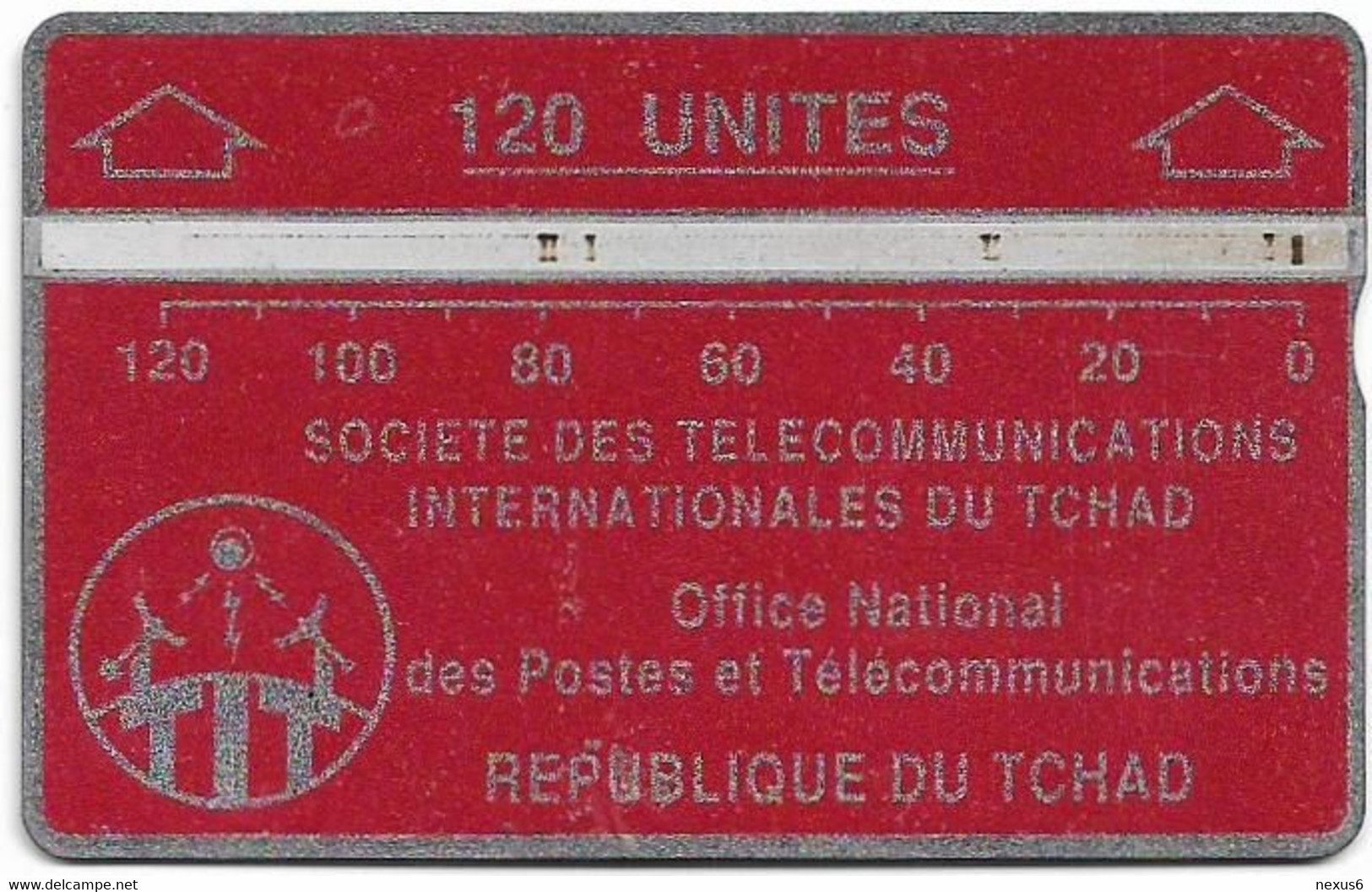 Chad - ONPT - L&G Optical - Red Card - 09.1990, 120U - 009B - 8.000ex, Used - Tchad