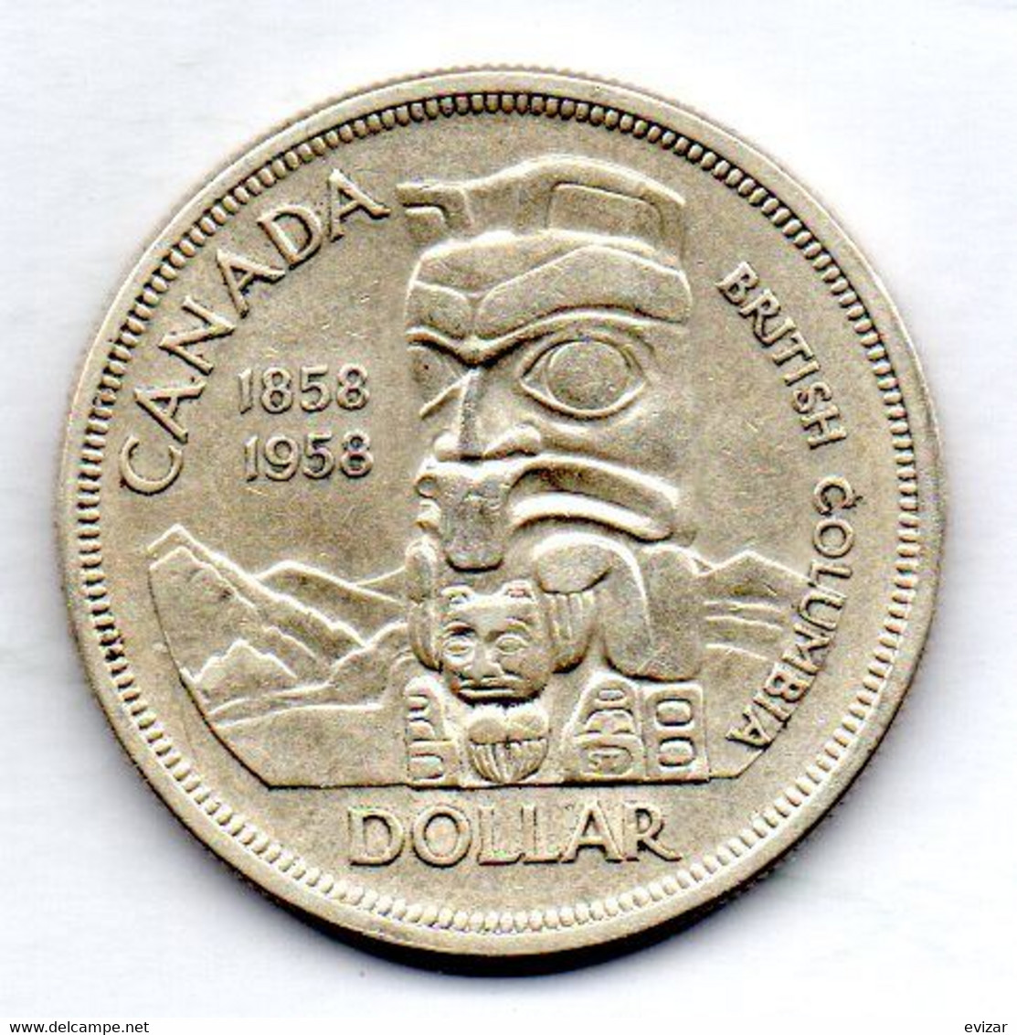 CANADA, 1 Dollar, Silver, Year 1958, KM #55 - Canada