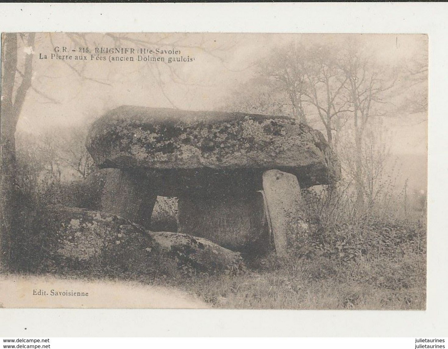 REIGNIER LA PIERRE AUX FEES ANCIEN DOLMEN GAULOIS CPA BON ETAT - Dolmen & Menhirs