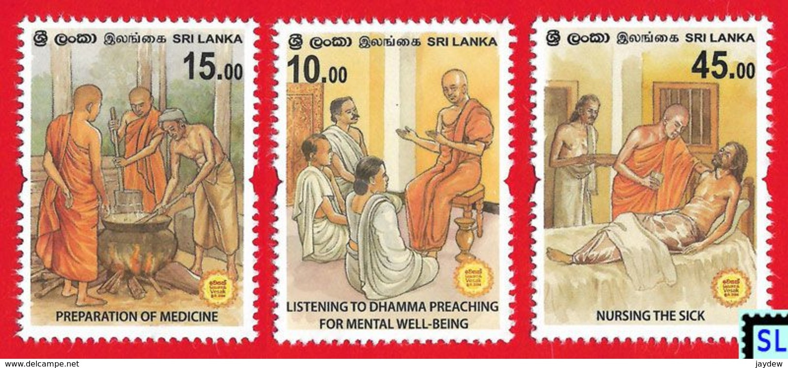 Sri Lanka Stamps 2020, Vesak, Buddha, Buddhism, Medical, Pandemic, Covid-19, MNH - Sri Lanka (Ceylan) (1948-...)