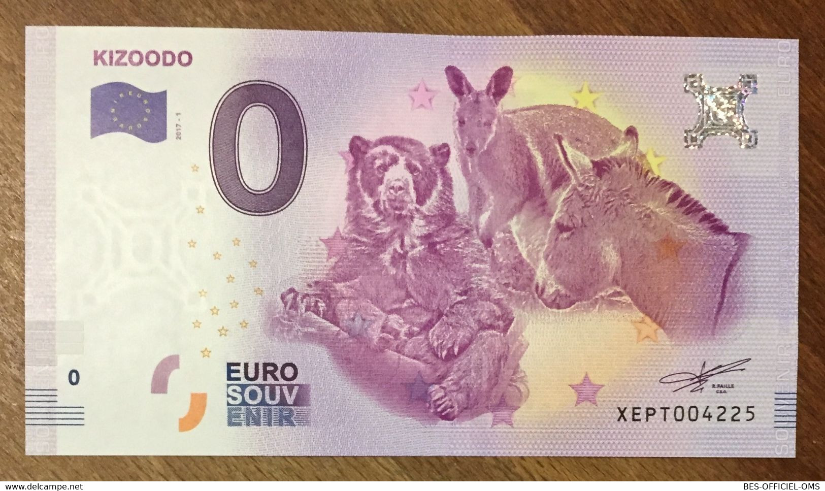 2017 BILLET 0 EURO SOUVENIR ALLEMAGNE DEUTSCHLAND KIZOODO ZERO 0 EURO SCHEIN BANKNOTE PAPER MONEY - Specimen