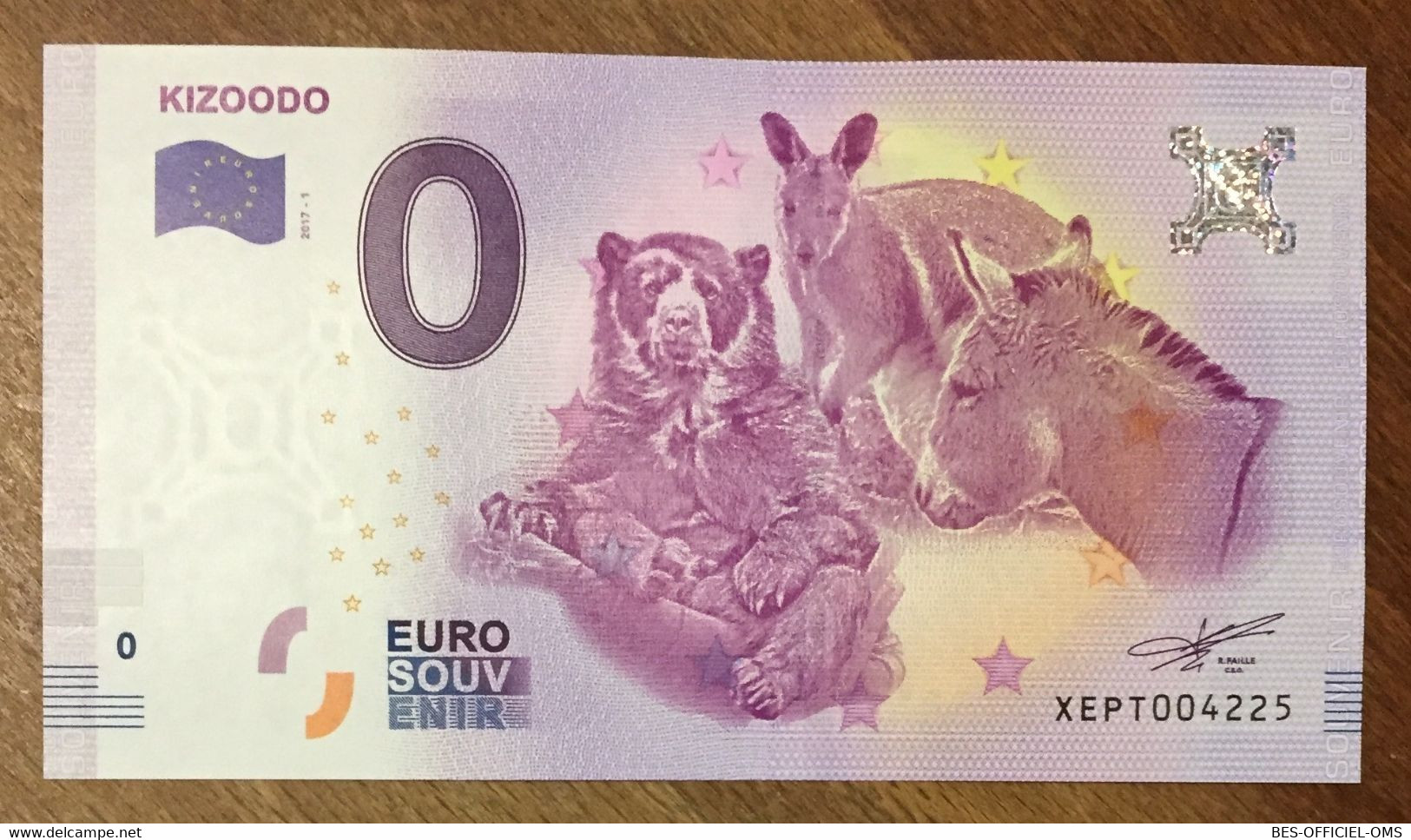 2017 BILLET 0 EURO SOUVENIR ALLEMAGNE DEUTSCHLAND KIZOODO ZERO 0 EURO SCHEIN BANKNOTE PAPER MONEY - [17] Falsos & Especimenes