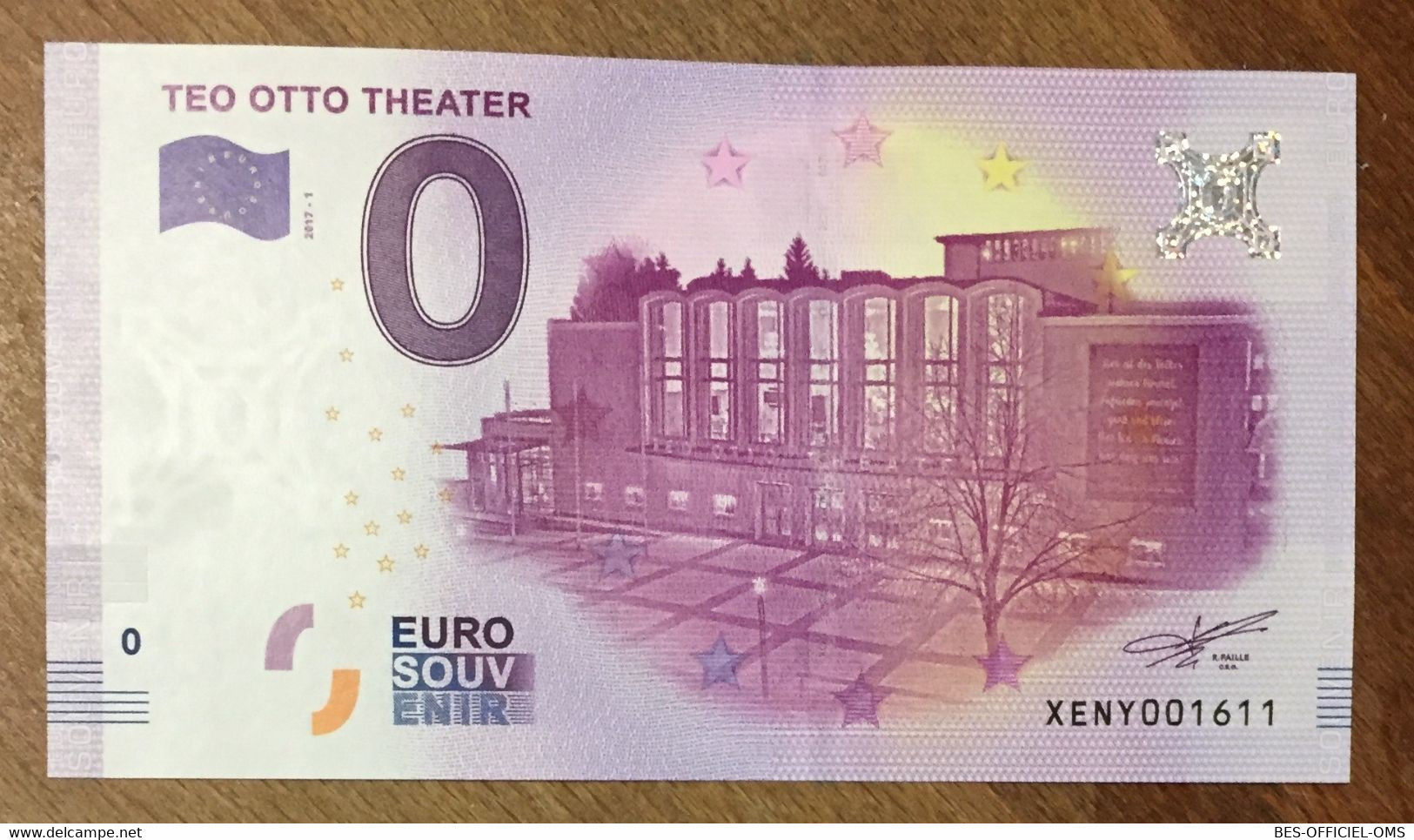 2017 BILLET 0 EURO SOUVENIR ALLEMAGNE DEUTSCHLAND TEO OTTO THEATER ZERO 0 EURO SCHEIN BANKNOTE PAPER MONEY - [17] Vals & Specimens