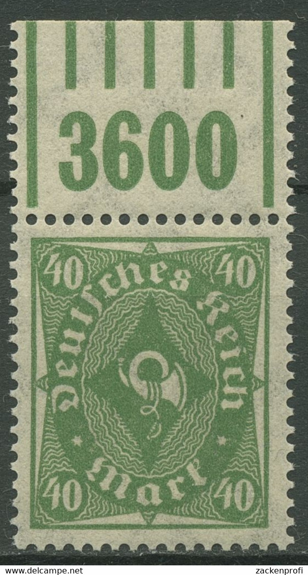 Deutsches Reich 1922/23 Posthorn Walzendruck Oberrand 232 W OR 1'5'1 Postfrisch - Nuevos