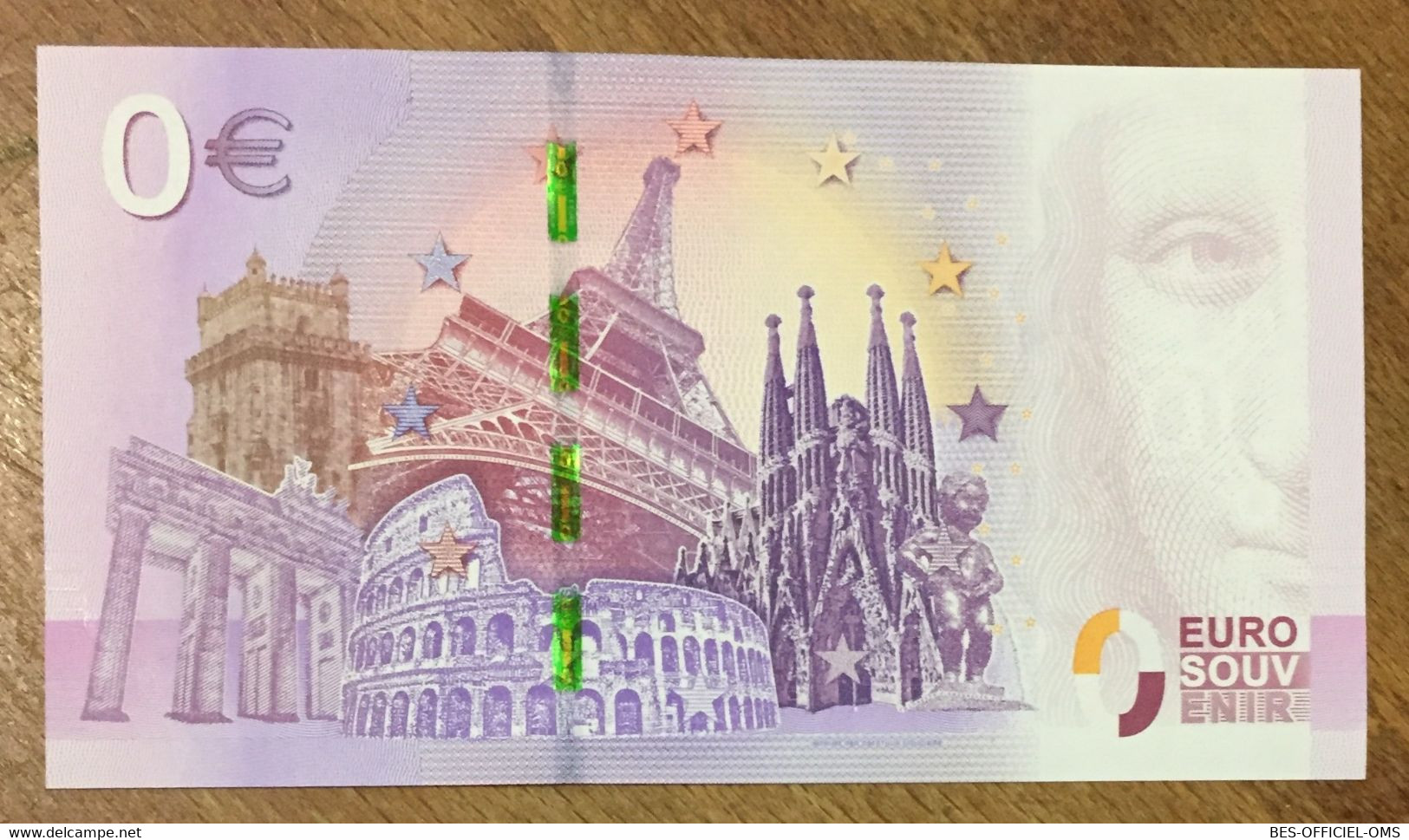 2017 BILLET 0 EURO SOUVENIR ALLEMAGNE DEUTSCHLAND 300 JAHRE HERKULES ZERO 0 EURO SCHEIN BANKNOTE PAPER MONEY - [17] Fakes & Specimens