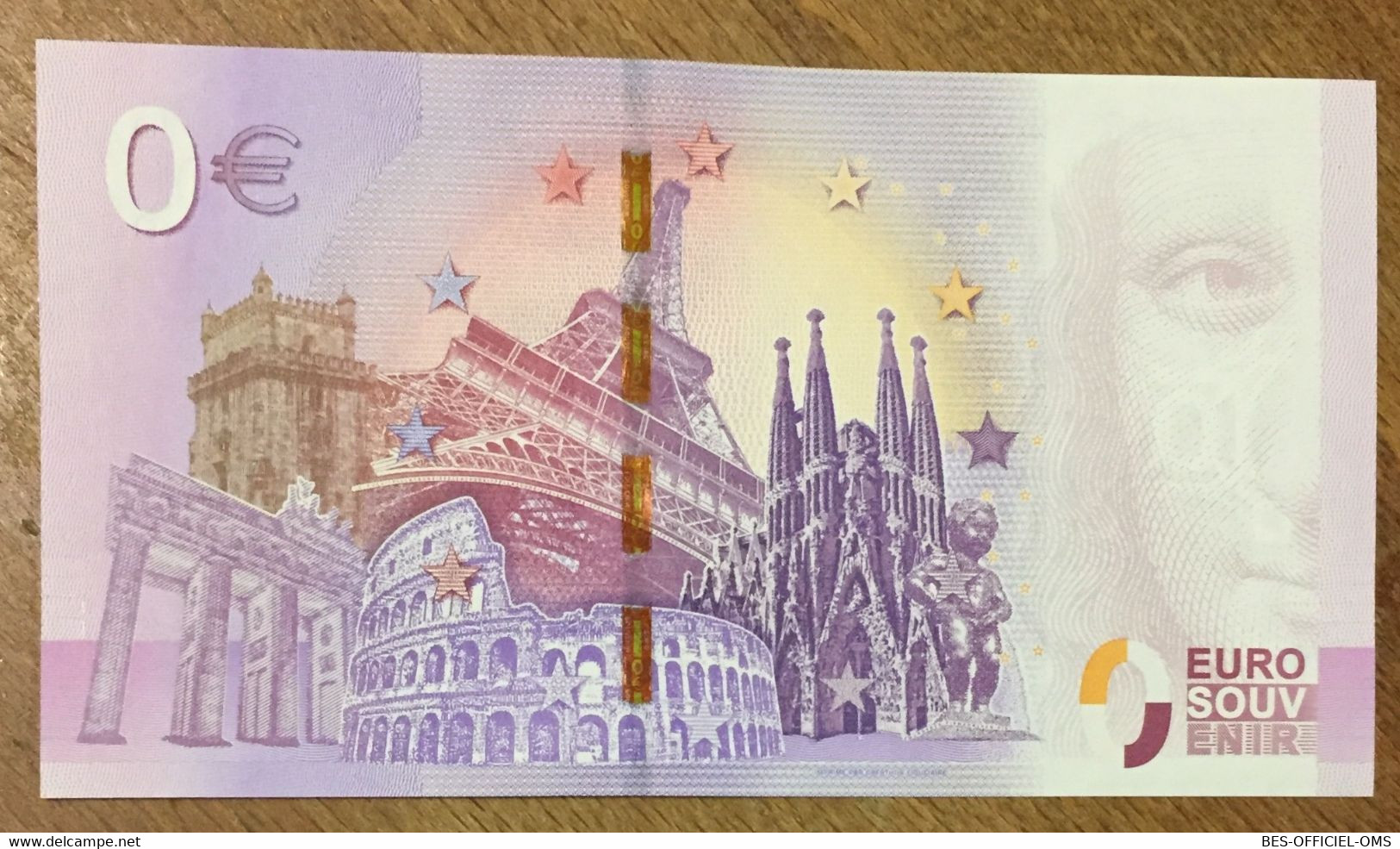 2017 BILLET 0 EURO SOUVENIR ALLEMAGNE DEUTSCHLAND 300 JAHRE HERKULES ZERO 0 EURO SCHEIN BANKNOTE PAPER MONEY - [17] Fakes & Specimens