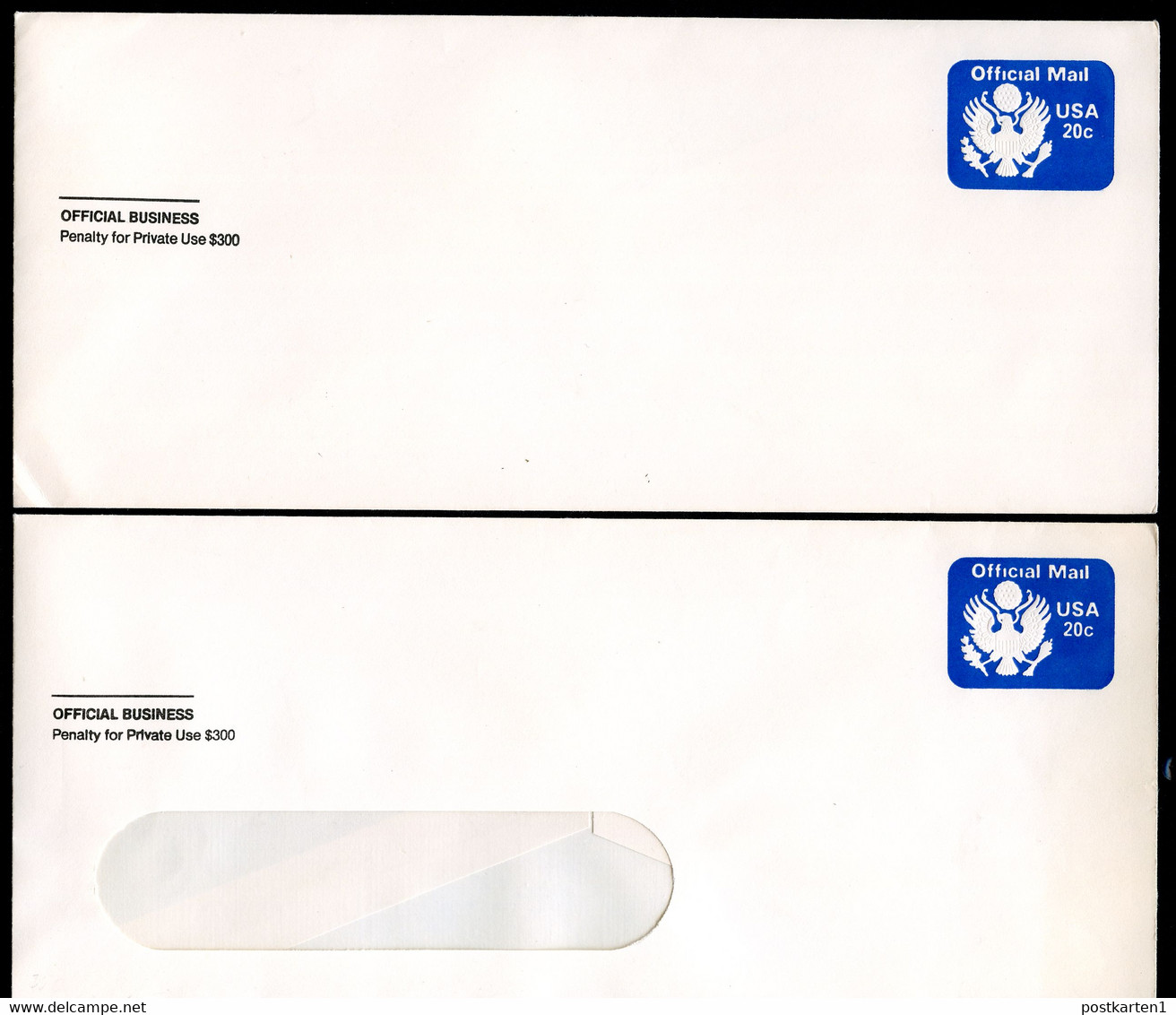 UO73 2 Diff. PSE Official Envelopes Mint 1983 - 1981-00