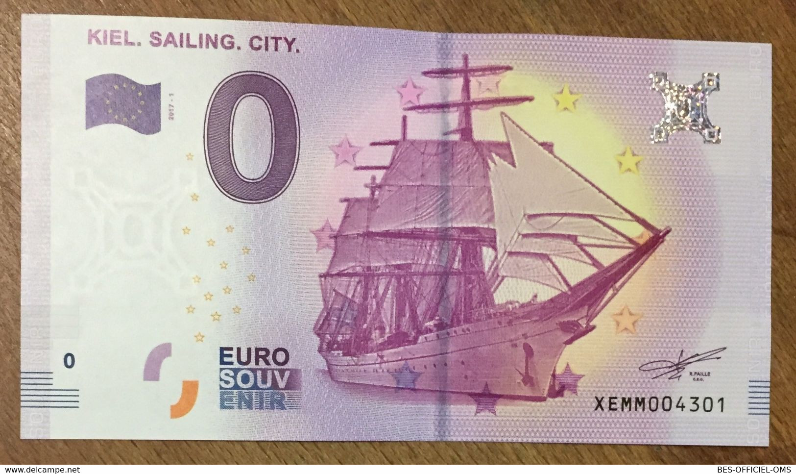 2017 BILLET 0 EURO SOUVENIR ALLEMAGNE DEUTSCHLAND KIEL. SAILING. CITY. ZERO 0 EURO SCHEIN BANKNOTE PAPER MONEY - [17] Vals & Specimens