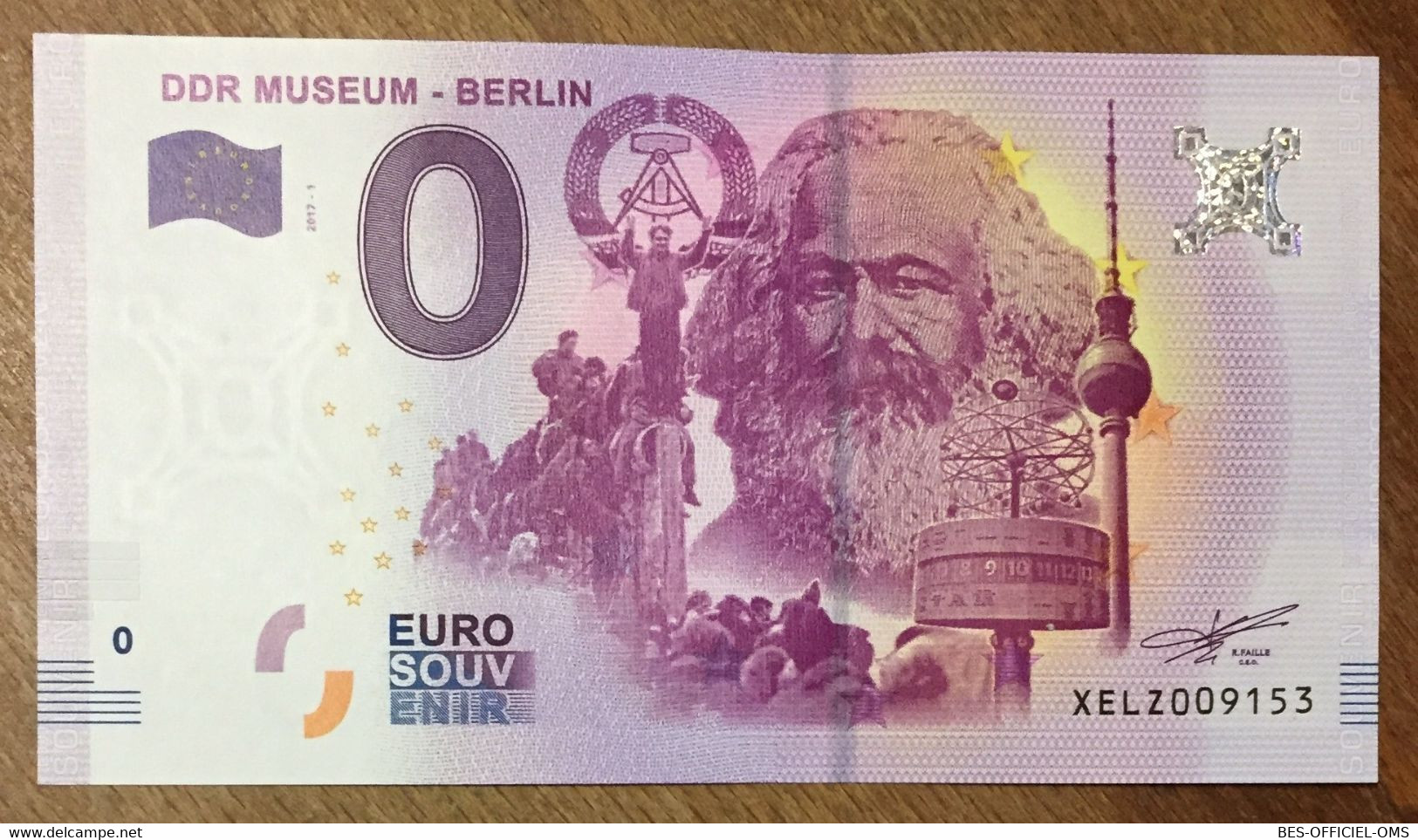 2017 BILLET 0 EURO SOUVENIR ALLEMAGNE DEUTSCHLAND BERLINER SCHLOSS ZERO 0 EURO SCHEIN BANKNOTE PAPER MONEY - [17] Fakes & Specimens