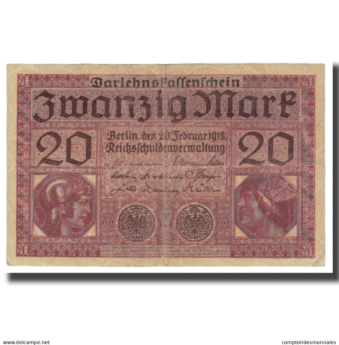 Billet, Allemagne, 20 Mark, 1918, 1918-02-20, KM:57, TTB - 20 Mark