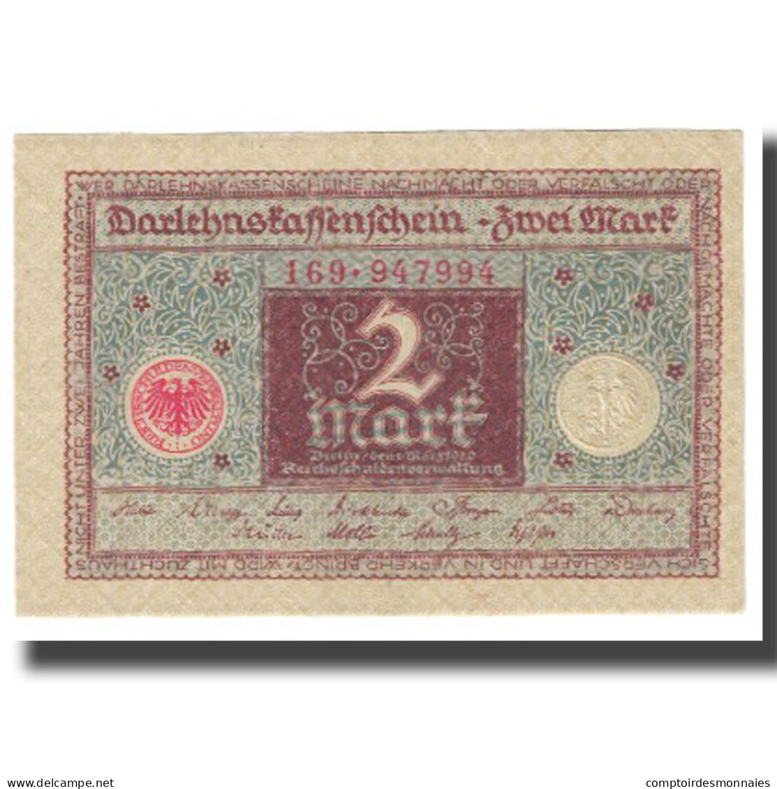 Billet, Allemagne, 2 Mark, 1920, 1920-03-01, KM:59, NEUF - Deutsche Golddiskontbank