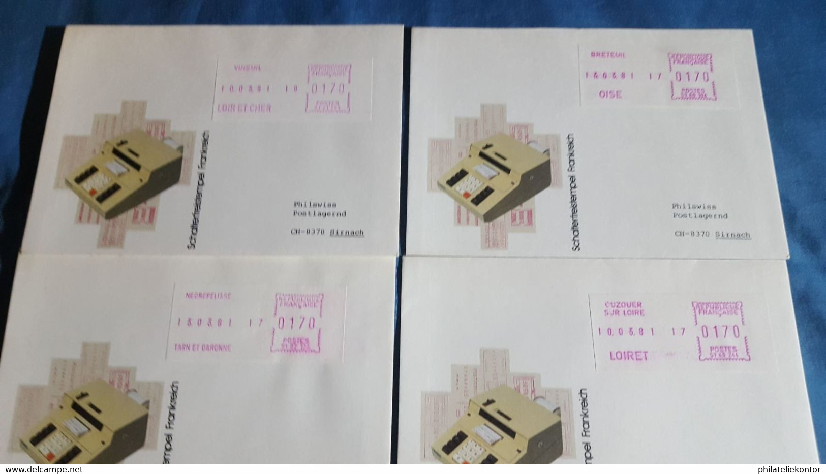 6 Stk. Briefe Mit Schalterfreistempel Frankreich 1981 - 1981-84 LS & LSA Prototypes