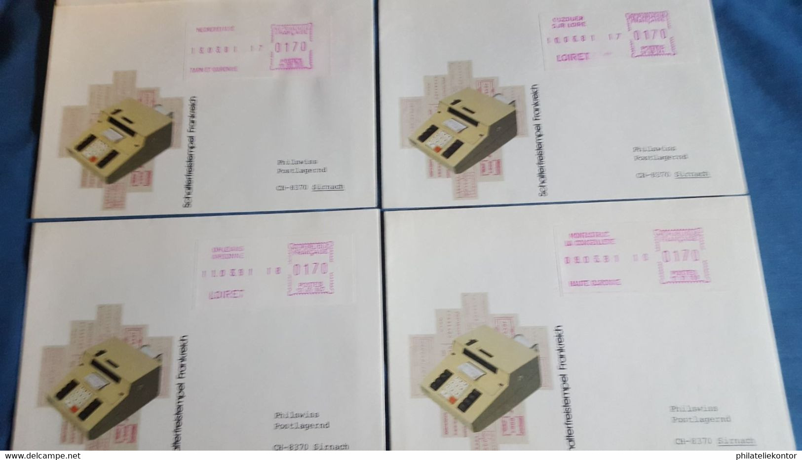 6 Stk. Briefe Mit Schalterfreistempel Frankreich 1981 - 1981-84 LS & LSA Prototypen