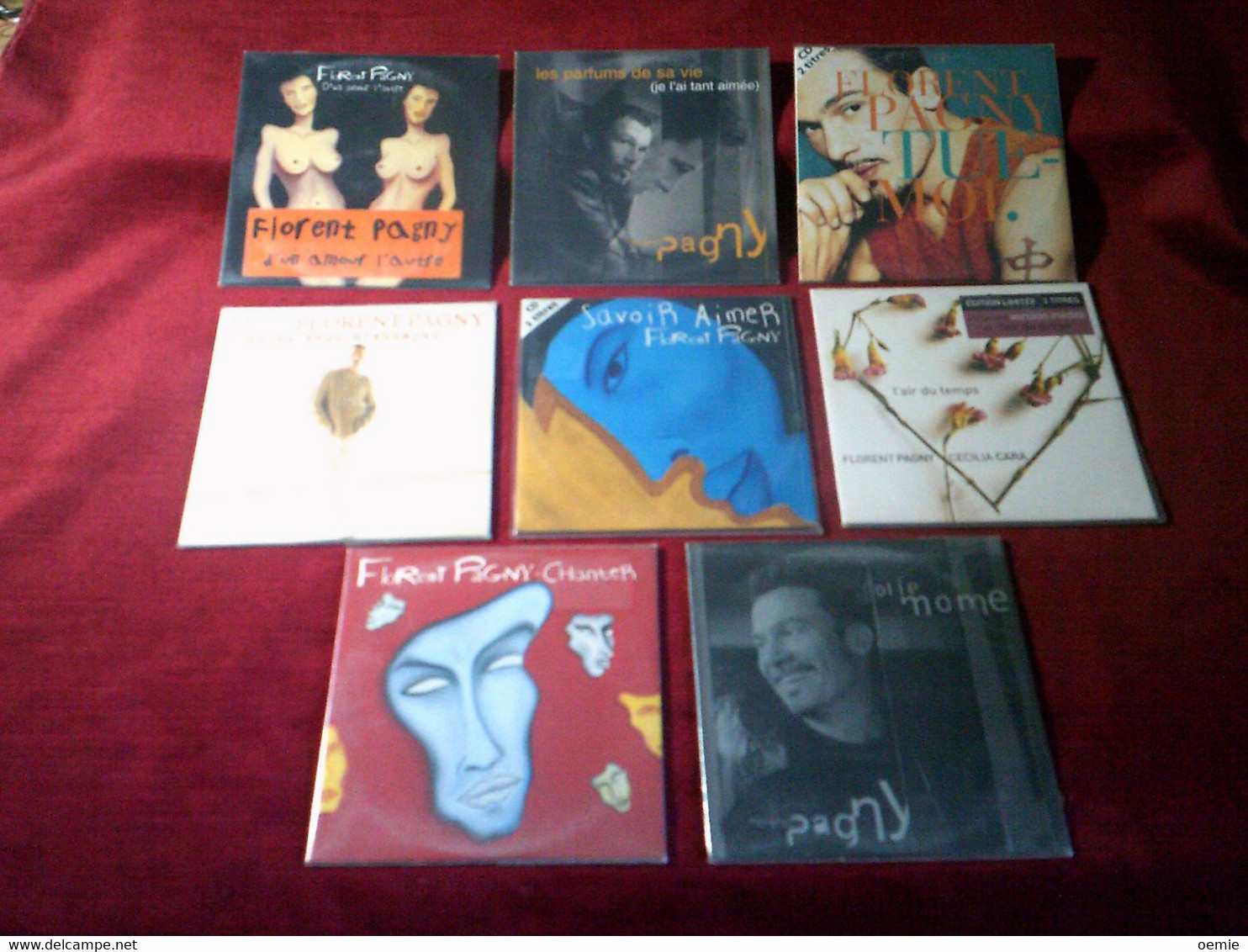 FLORENT  PAGNY   ° COLLECTION  DE 8 CD SINGLES  DE COLLECTION - Complete Collections