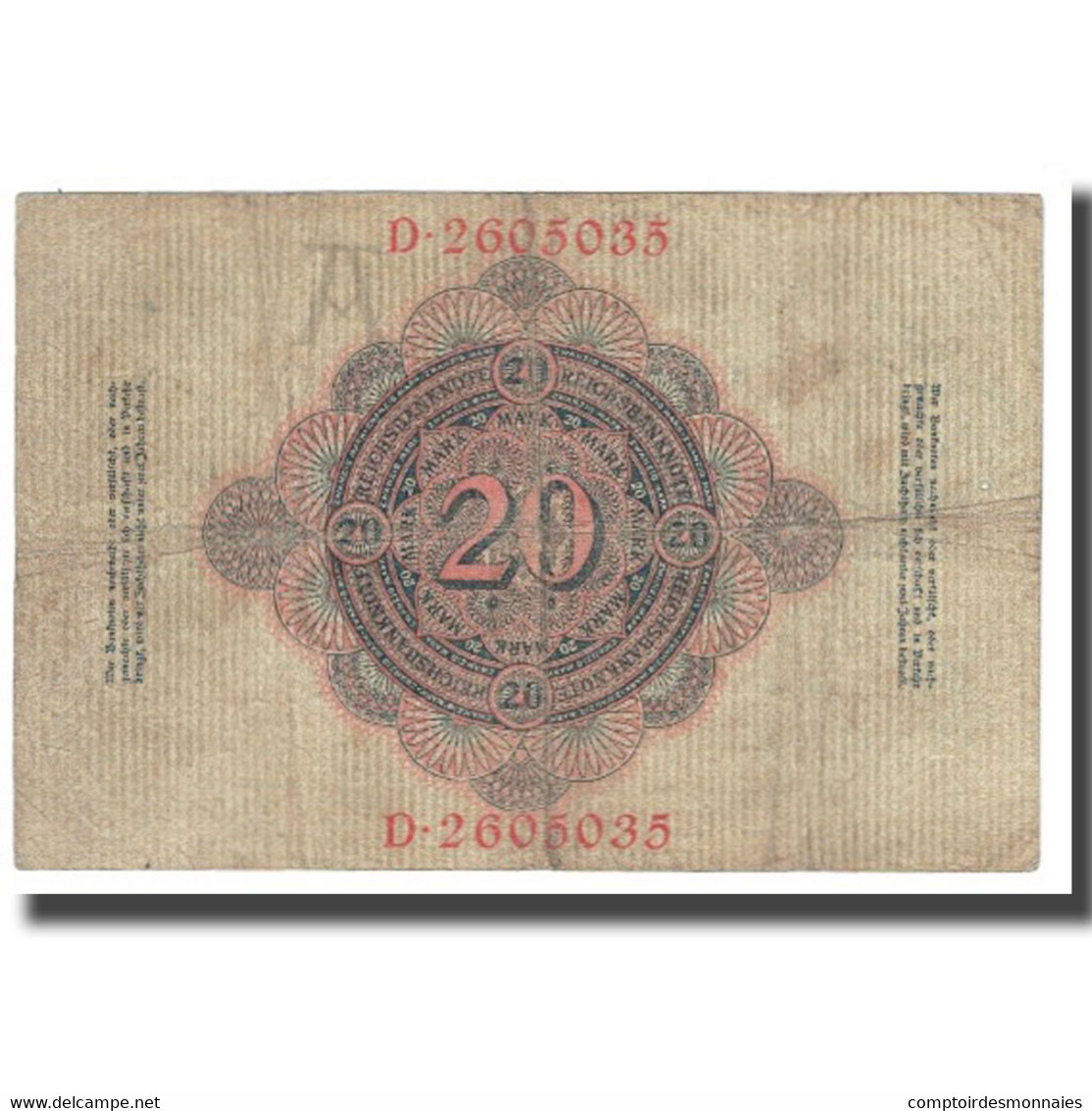 Billet, Allemagne, 20 Mark, 1908, 1908-02-07, KM:31, TB - 20 Mark