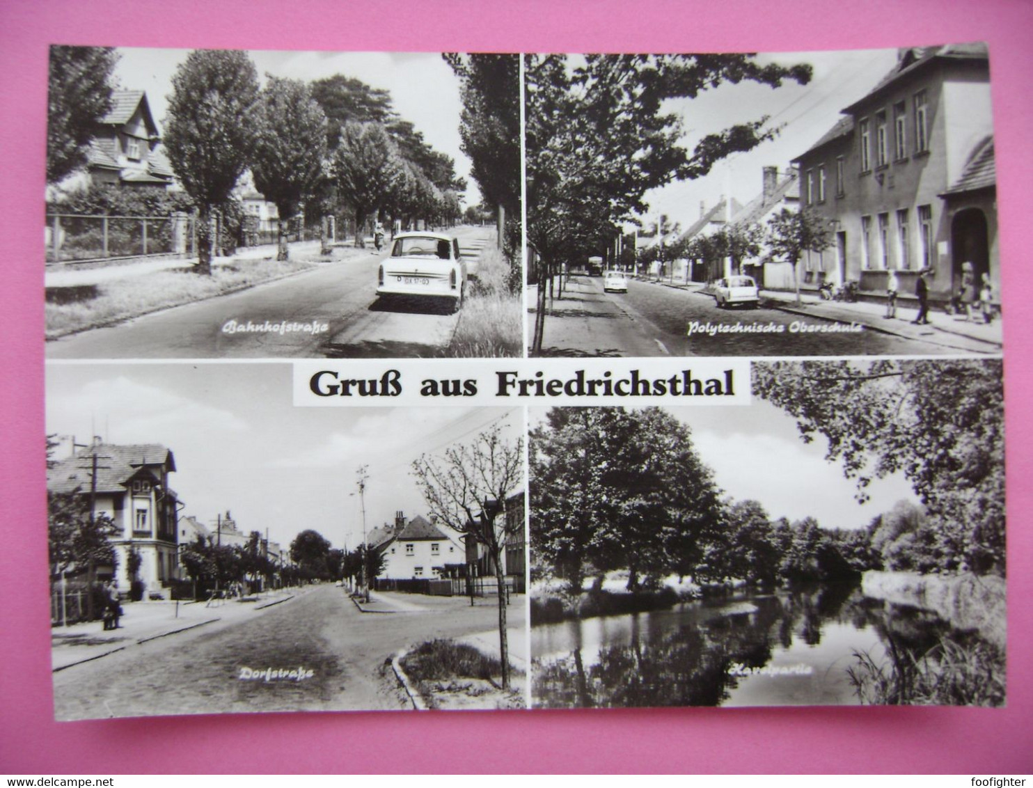 Germany DDR: Friedrichsthal - Bahnhofstrasse (Trabant), Polytechnische Oberschule, Dorfstrasse, Havel Partie - 1974 Used - Oranienburg