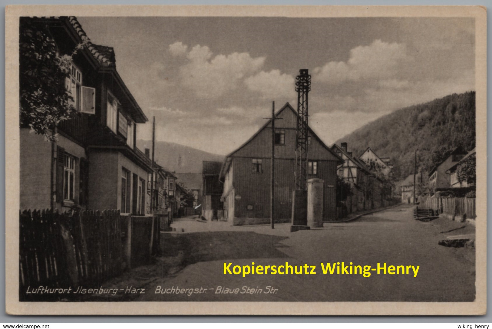 Ilsenburg - S/w Gabelung Buchbergstraße Und Blaue Stein Straße - Ilsenburg