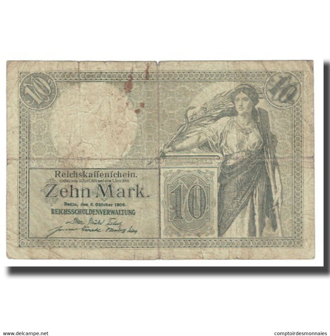 Billet, Allemagne, 10 Mark, 1906, 1906-10-06, KM:9b, TB - 10 Mark