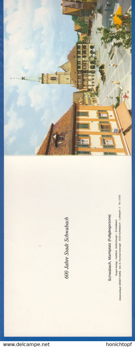 Deutschland; Schwabach Eichwasen; Marktplatz, Faltkarte Doppelt - Schwabach