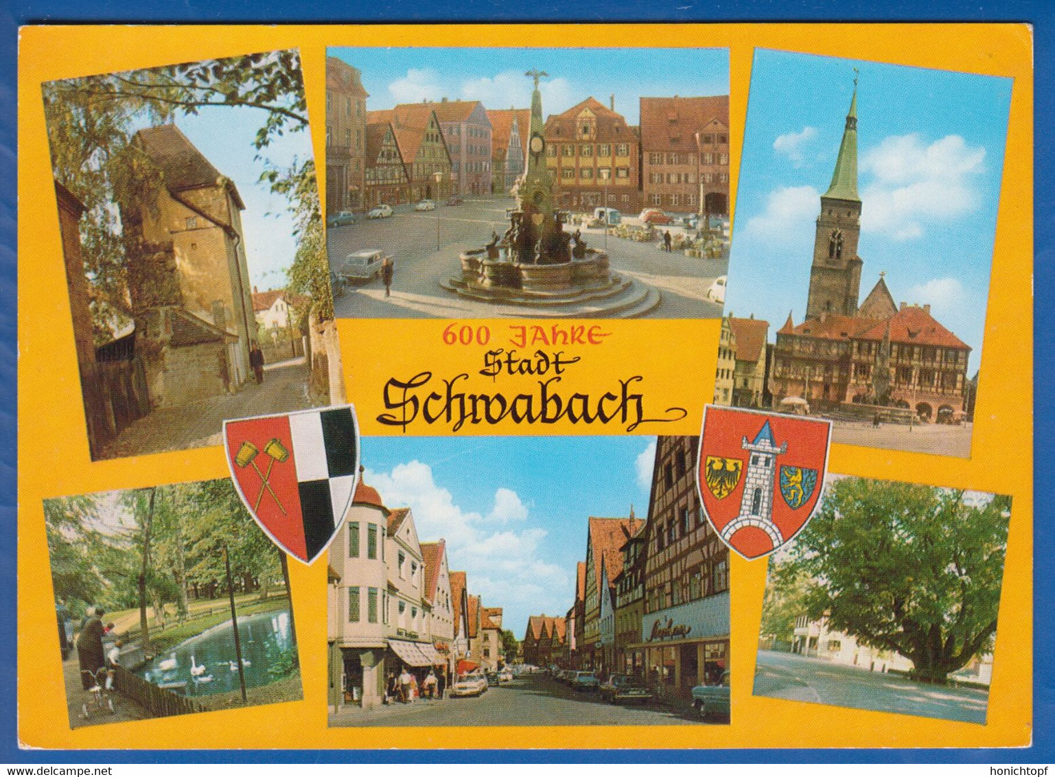 Deutschland; Schwabach Eichwasen; Multibildkarte; 600 Jahre - Schwabach