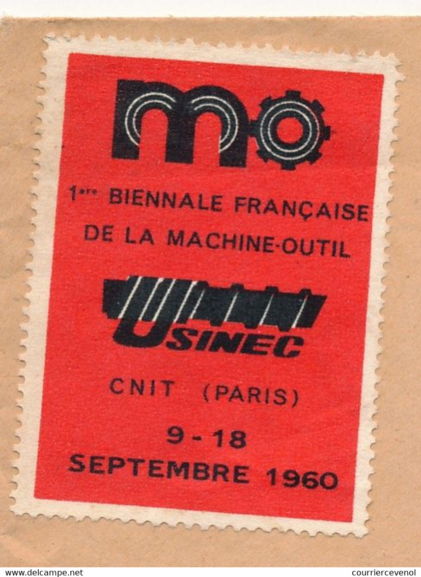 FRANCE - Vignette MO 1ere Biennale Française De La Machine Outils / EMA Techniques De L'Ingénieur 20/6/1960 Paris 117 - Lettere