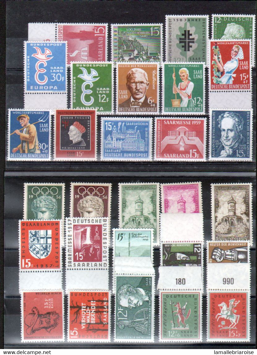 SARRE, Y & T Entre 1957 Et 59  Neufs**, MNH - Neufs