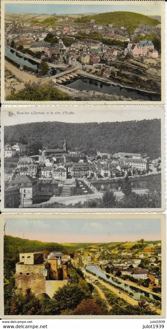 BOUILLON ..-- MILITARIA . 3 Vues Des Ruines De  BOUILLON Dévastée Après La Guerre De 40/45 . - Bouillon