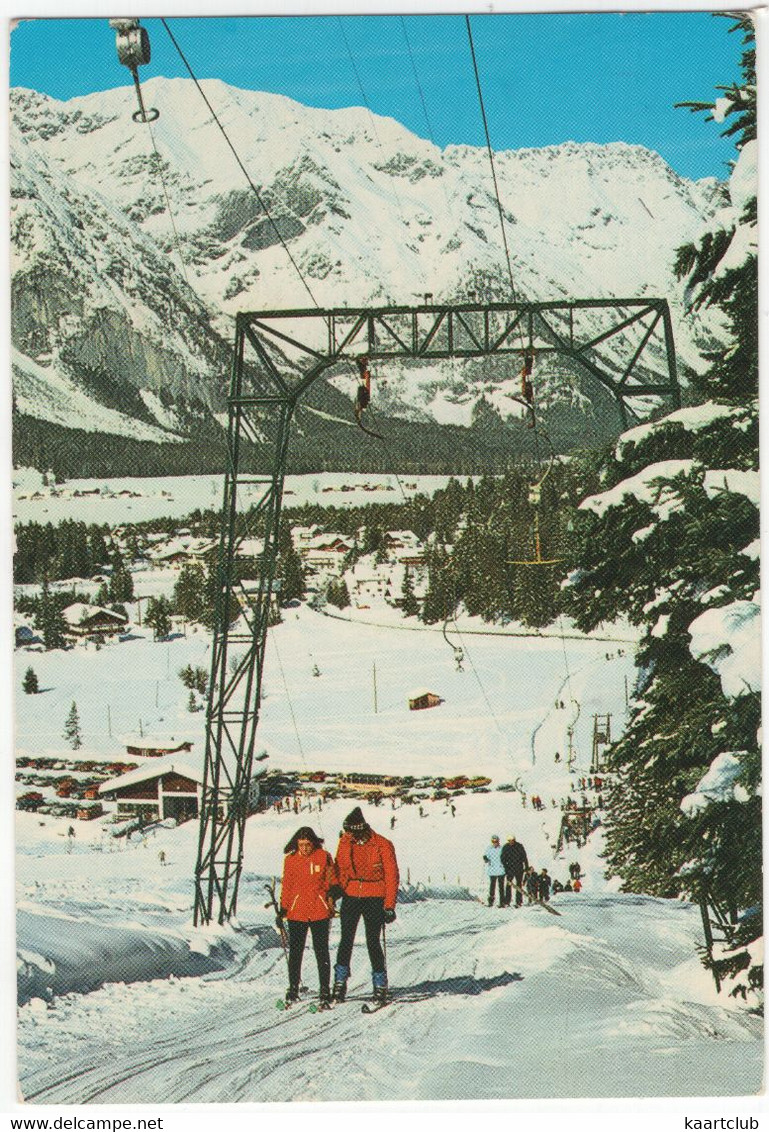 Leutasch - Weidach - Skilift Mit Ort Und Wetterstein - (Tirol) - Leutasch