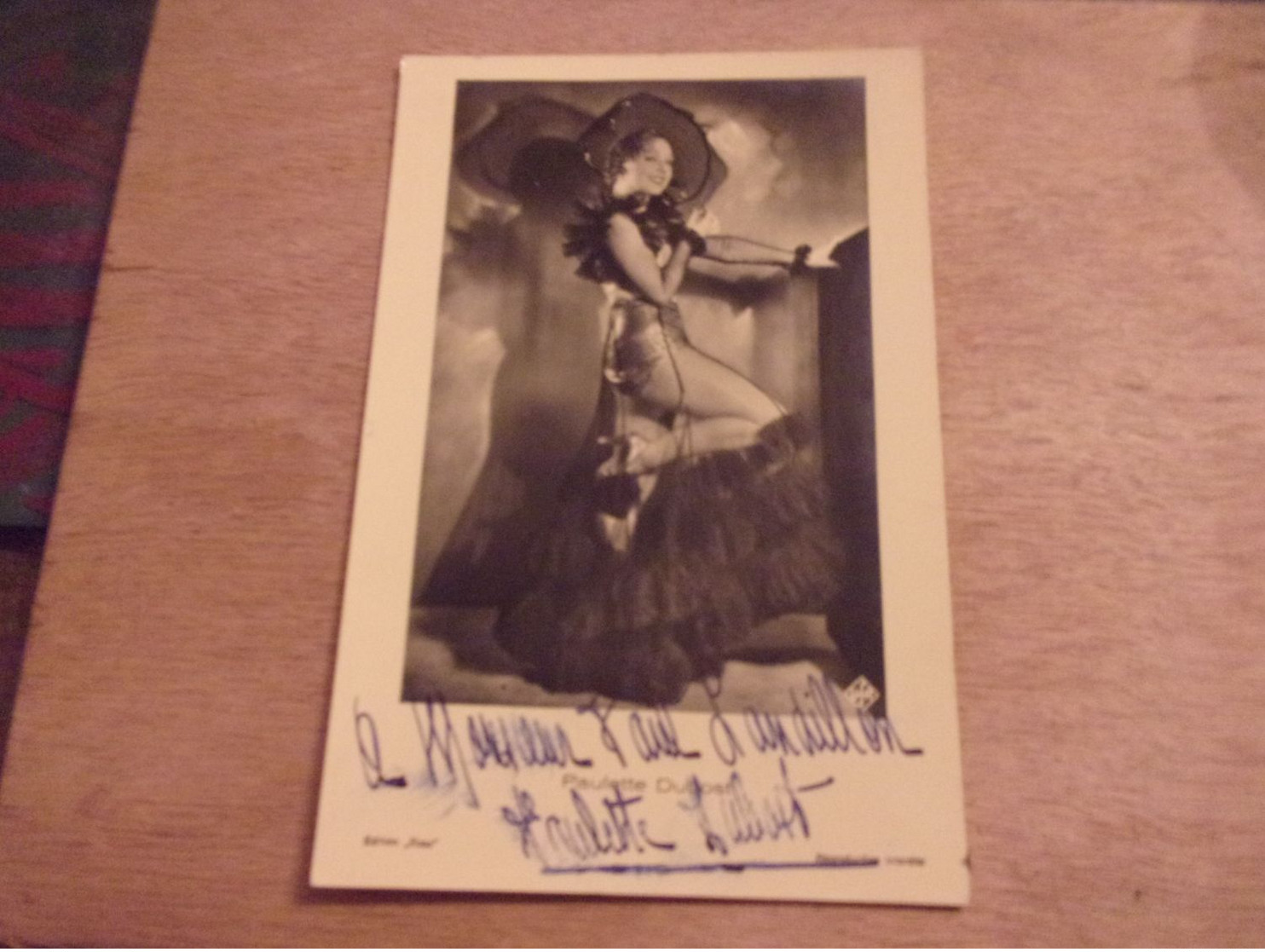 PAULETTE  DUBOST - Original Autograph Hand Signed Photo - By ROSA - Signed Photographs