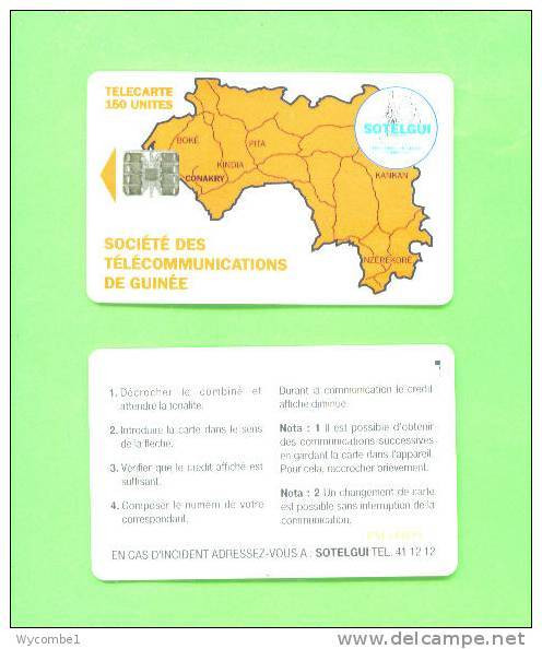 GUINEA (CONAKRY) - Chip Phonecard/Regional Map 150 Units - Guinea
