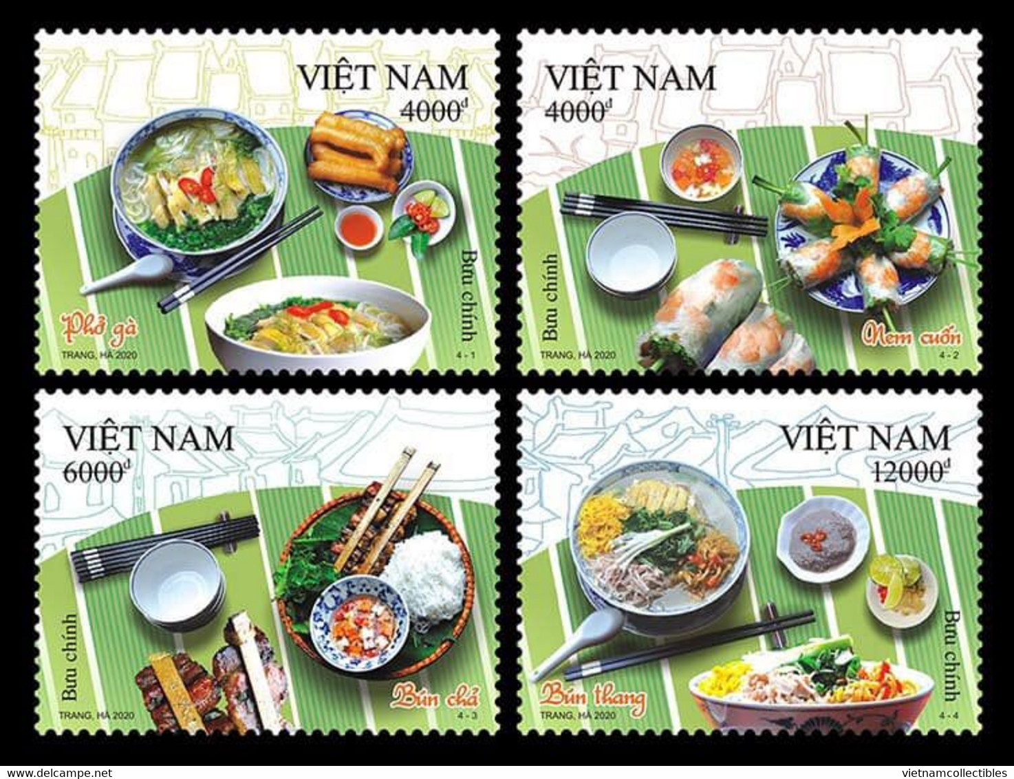 Vietnam Viet Nam MNH Per Stamps Issued On 10 Oct 2020 : Vietnamese Cuisine / Food (Ms1134) - Vietnam