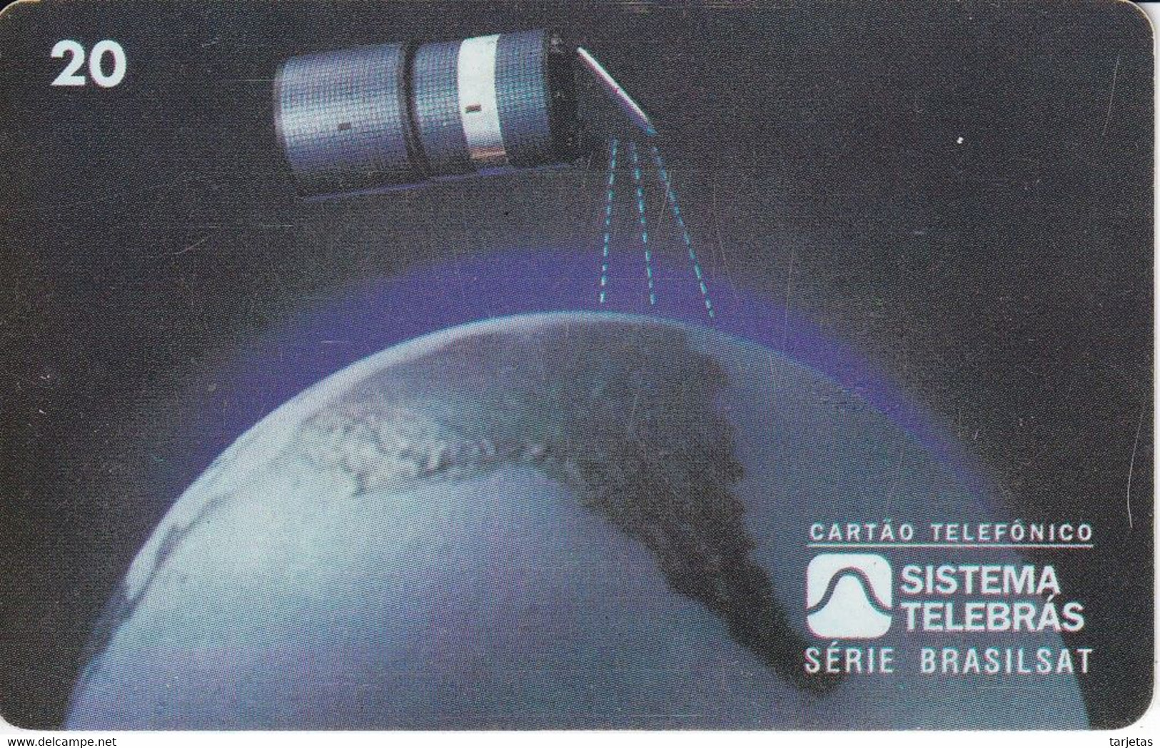 TARJETA DE BRASIL DE UN SATELITE (SATELLITE) - Espace