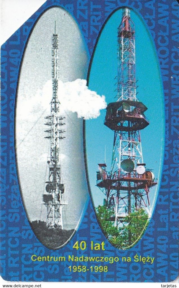 TARJETA DE POLONIA DE UNA ANTENA DE TELECOMUNICACIONES (SATELLITE) - Espace