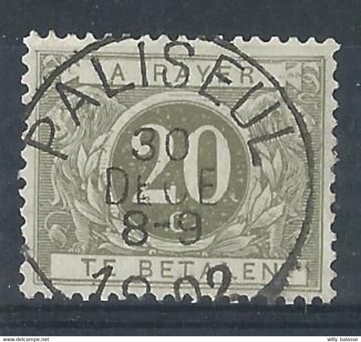 TTX 6, 20c Olive Sc PALISEUL /1902 - Andere & Zonder Classificatie