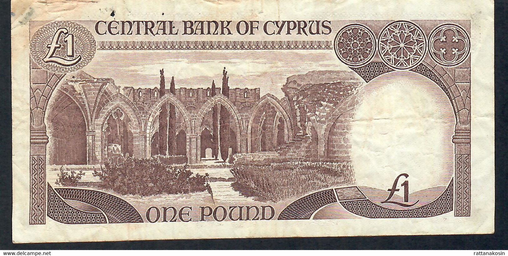 CYPRUS  P53b 1 POUND 1988  # Z       AVF     FOLDS - Zypern