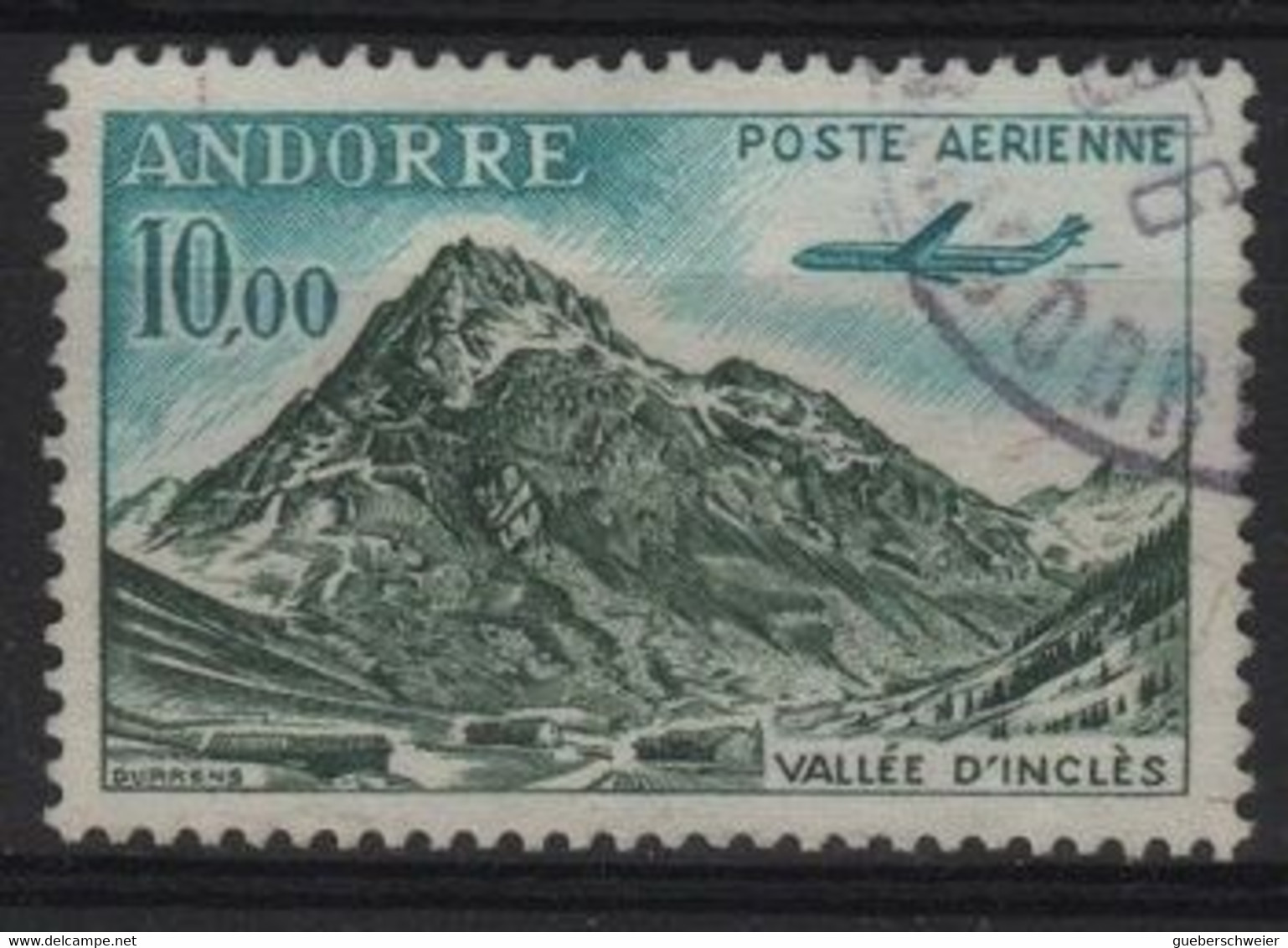 AND 84 - ANDORRE PA 8 Obl. - Luchtpost
