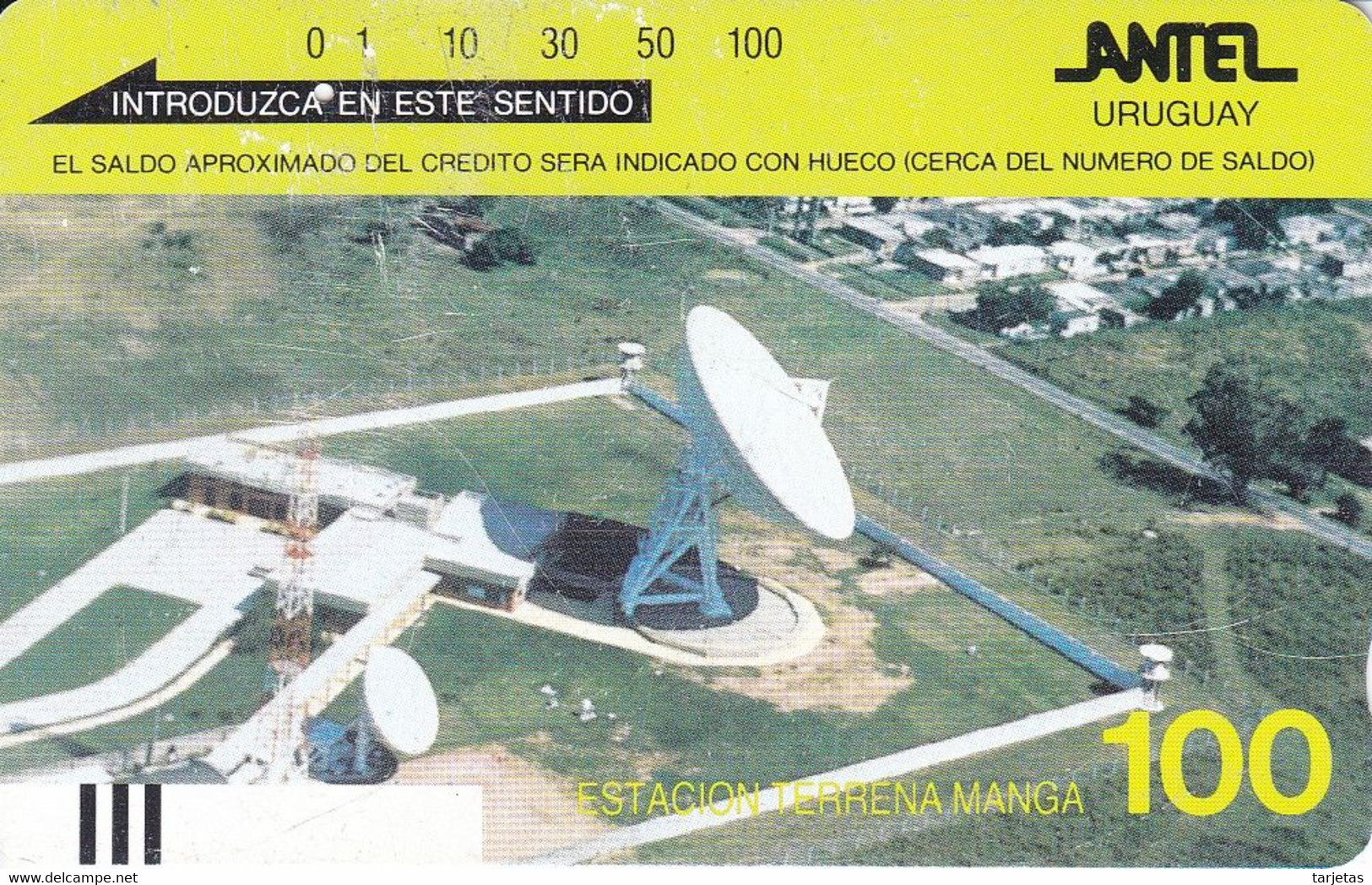 TARJETA DE URUGUAY DE ANTENA PARABOLICA SATELITE (SATELLITE) - Espace