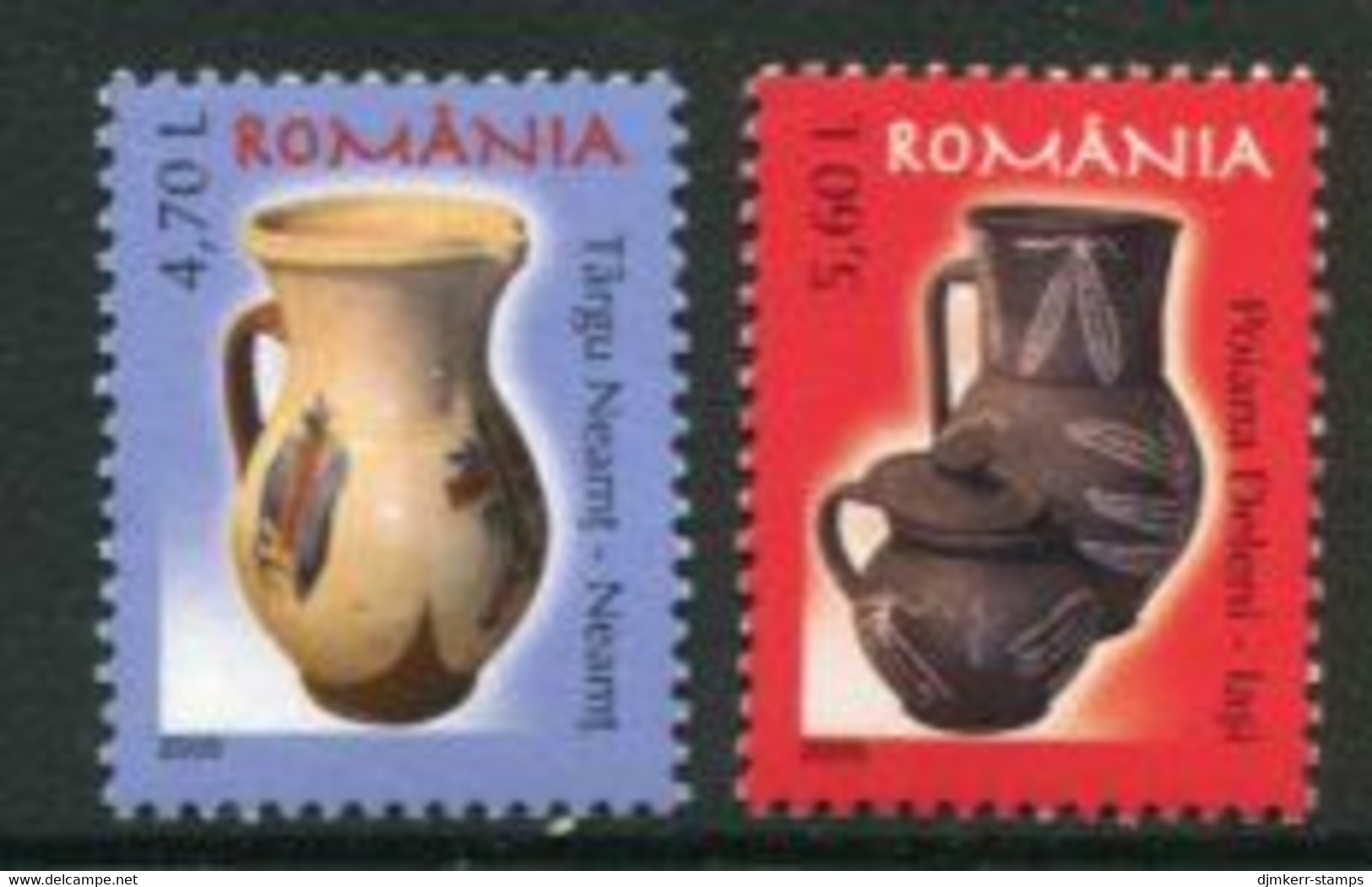 ROMANIA .2005 Ceramic Pots III MNH / **.  Michel 6020-21 - Nuevos