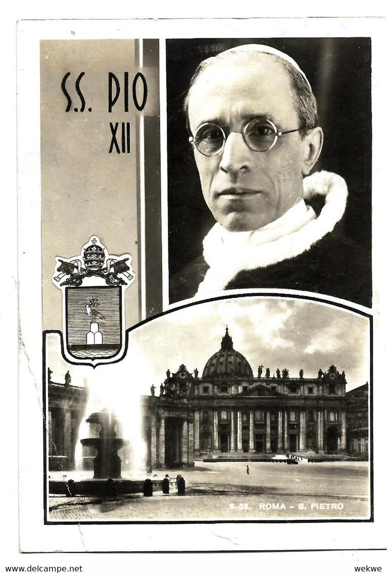 Vat078 / VATIKAN - Krönung Phius Xll 1939 Auf Bildkarte Vom Papst - Lettres & Documents